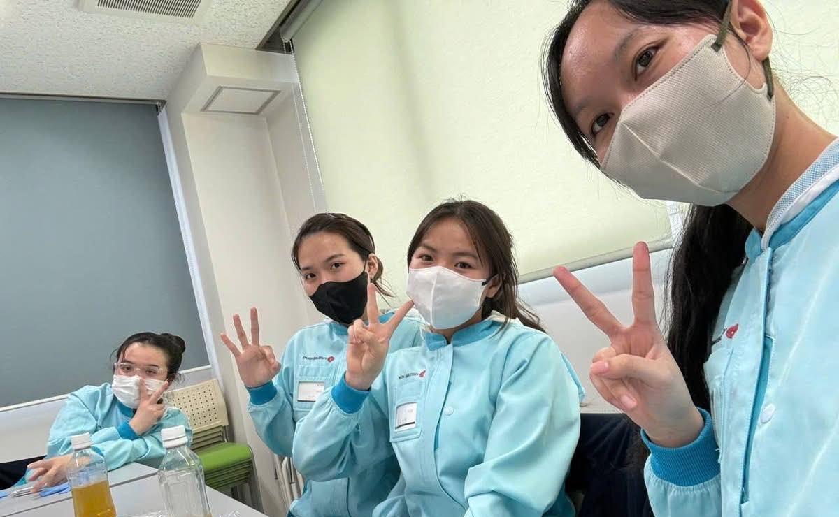 HÀNH TRÌNH THỰC TẬP TẠI NHẬT BẢN CỦA HAI CÔ GÁI TÀI NĂNG KHOA DƯỢC ĐẠI HỌC DUY TÂN