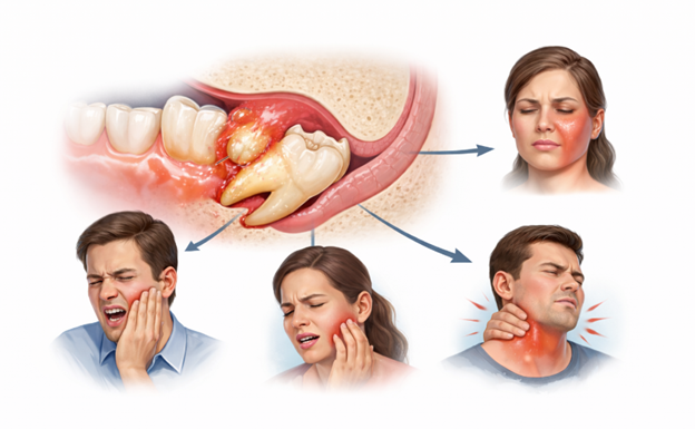 Biến chứng viêm quanh thân răng khôn hàm dưới – Cảnh báo không nên xem nhẹ