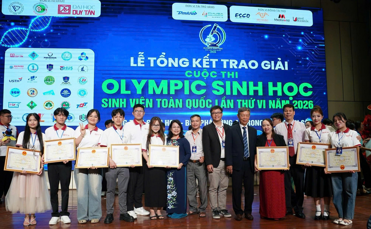 Olympic Sinh học Sinh viên Toàn quốc 2026: Dấu ấn chuyên môn và thành tích ấn tượng của Đại học Duy Tân