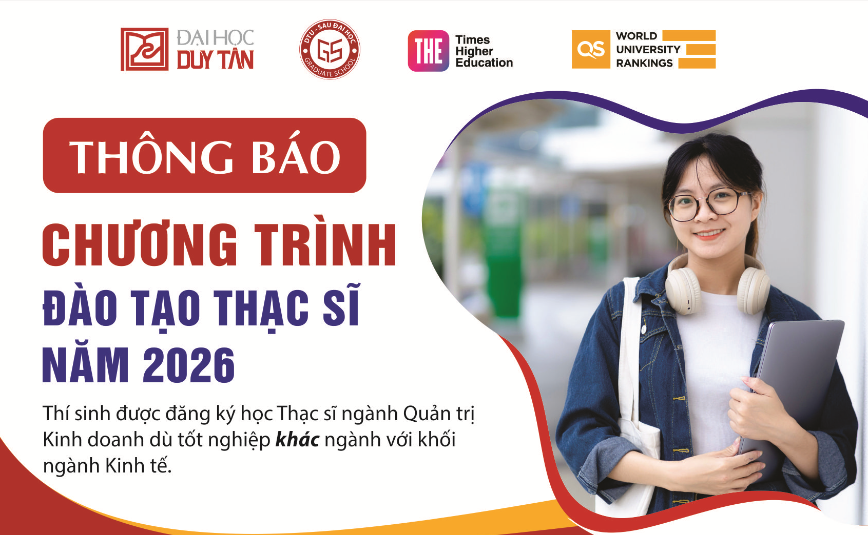THÔNG BÁO TUYỂN SINH CHƯƠNG TRÌNH ĐÀO TẠO THẠC SĨ ĐỢT 2 NĂM 2026