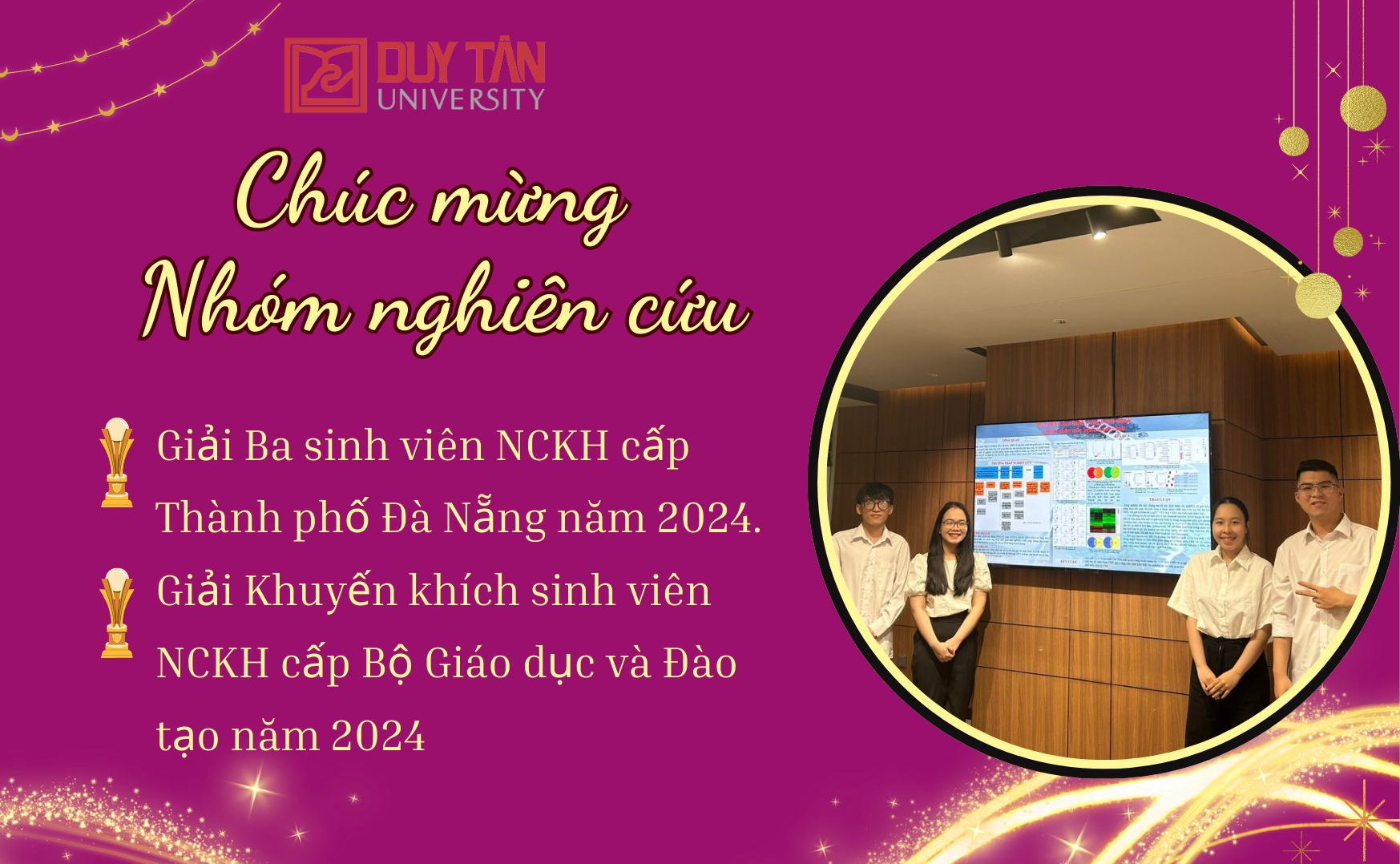 TS. Đinh Phong Sơn - TT Sinh học Phân tử và giải thưởng hướng dẫn Sinh viên Nghiên cứu khoa học năm 2024-2025