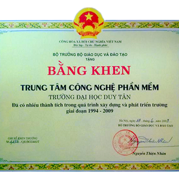  Được Bộ Giáo Dục & Đào Tạo Khen tặng