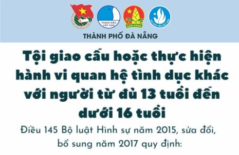 Tội giao cấu với người với người từ đủ 13 tuổi đến dưới 16 tuổi theo Điều 145 Bộ luật Hình sự