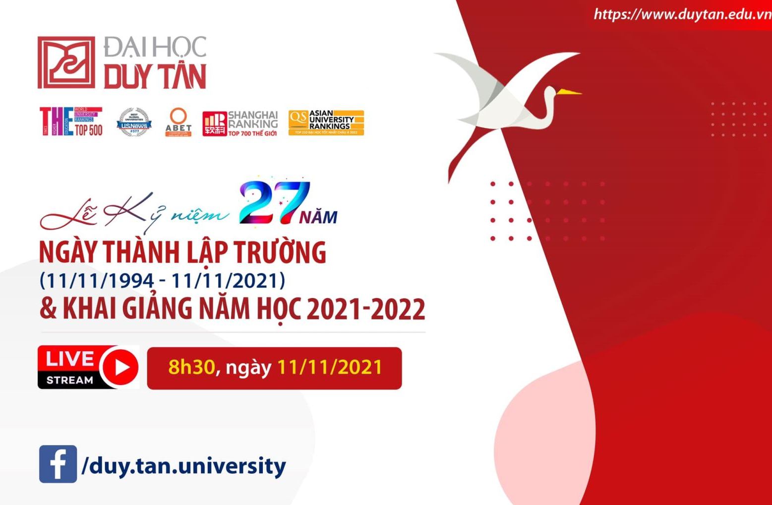 LỄ KỶ NIỆM 27 NĂM NGÀY THÀNH LẬP TRƯỜNG (11/11/1994 - 11/11/2021) & KHAI GIẢNG NĂM HỌC 2021 - 2022