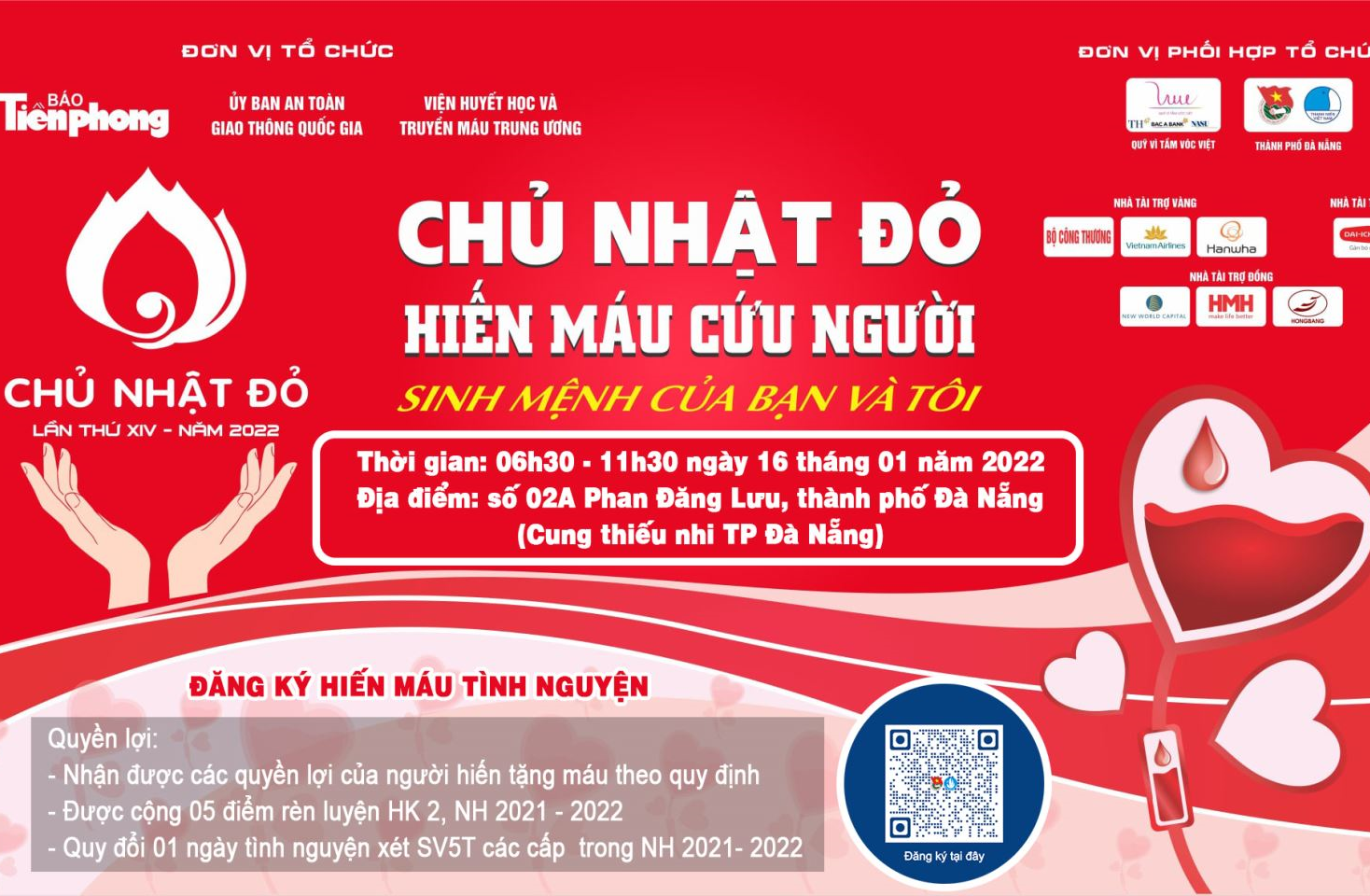 ĐĂNG KÝ HIẾN MÁU TÌNH NGUYỆN - NGÀY CHỦ NHẬT ĐỎ