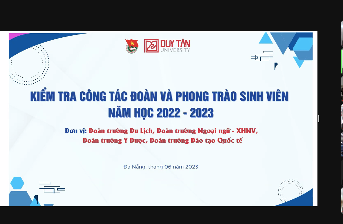 Kiểm tra kết quả thực hiện công tác Đoàn và phong trào sinh viên năm học 2022 - 2023
