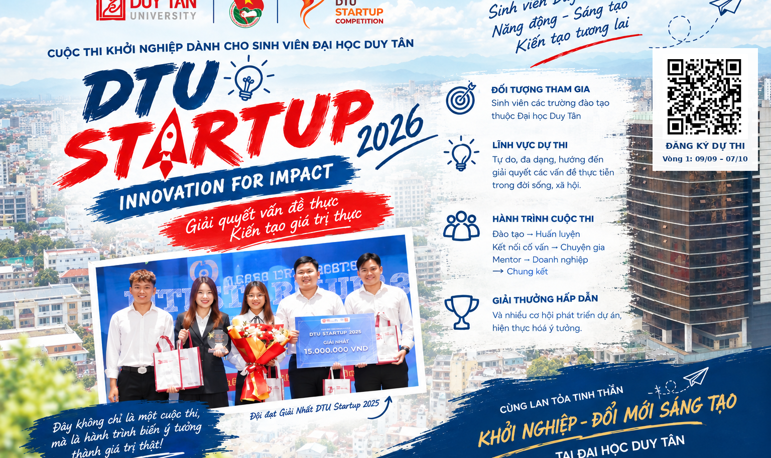 [DTU STARTUP 2026 - INNOVATION 4 IMPACT] MỞ ĐƠN ĐĂNG KÝ SỚM VÒNG 1