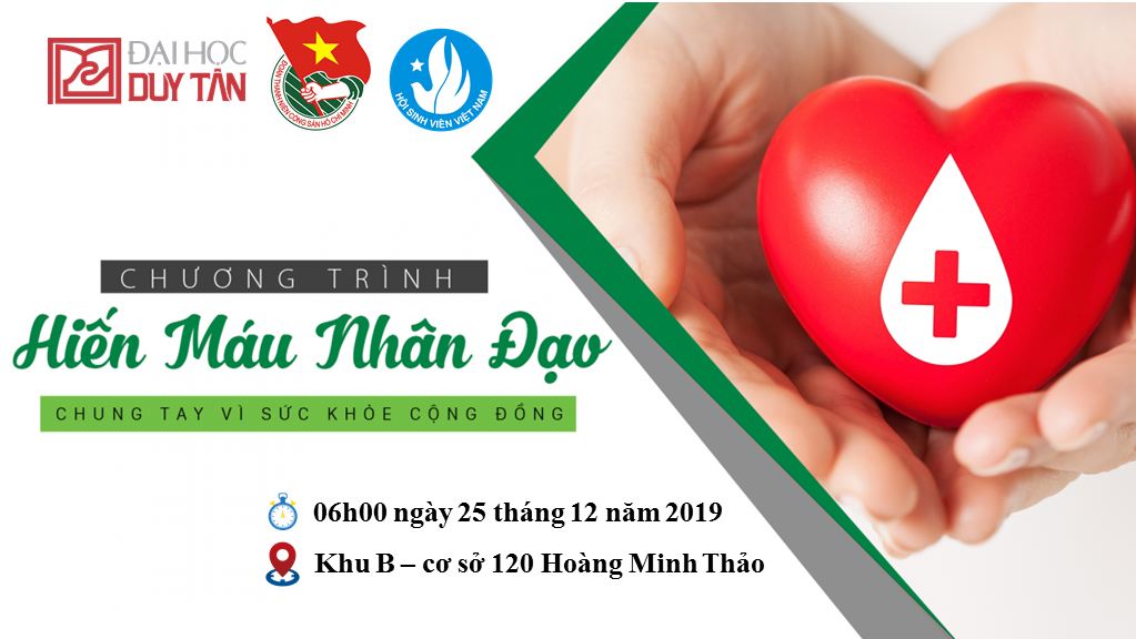 THÔNG BÁO: HIẾN MÁU NHÂN ĐẠO ĐỢT 3 NĂM 2019