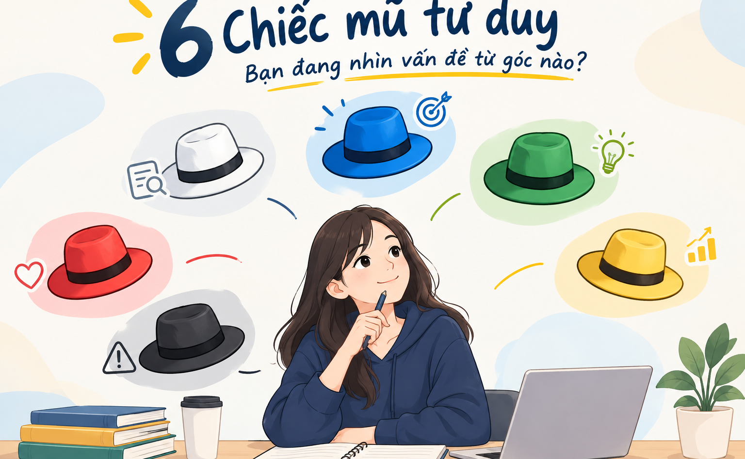 6 Chiếc mũ tư duy: Bạn đang nhìn vấn đề từ góc nào?