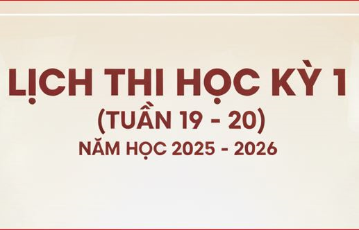 Lịch thi KTHP HK 1 -  2025-2026 Tuần 19--20 (chính thức)