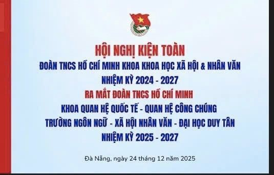 CHÀO ĐÓN LỄ RA MẮT ĐOÀN TNCS HỒ CHÍ MINH KHOA QUAN HỆ QUỐC TẾ - QUAN HỆ CÔNG CHÚNG