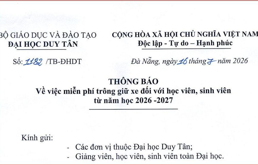 Về việc miễn phí trông giữ xe đối với học viên, sinh viên từ năm học 2026-2027