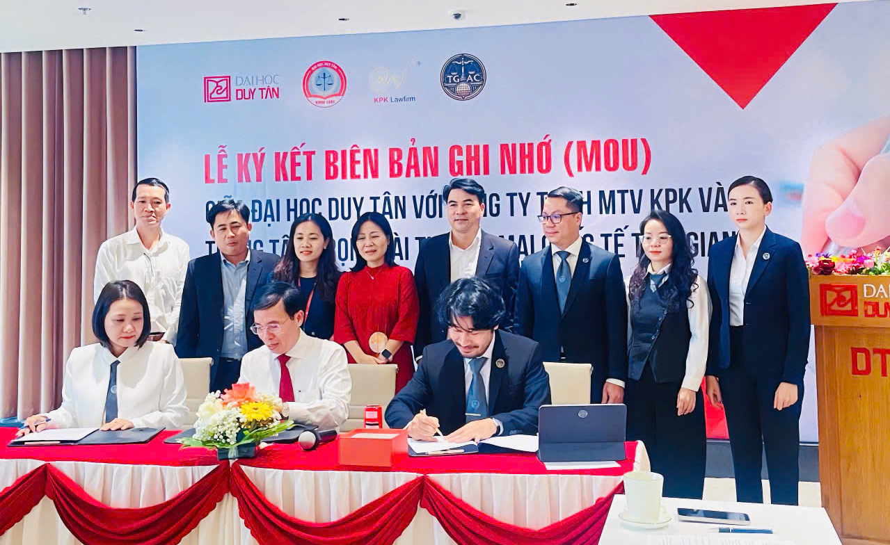 TRUNG TÂM TRỌNG TÀI THƯƠNG MẠI QUỐC TẾ TGAC – CHI NHÁNH ĐÀ NẴNG KÝ GHI NHỚ HỢP TÁC VỚI ĐẠI HỌC DUY TÂN VÀ CÔNG TY LUẬT KPK
