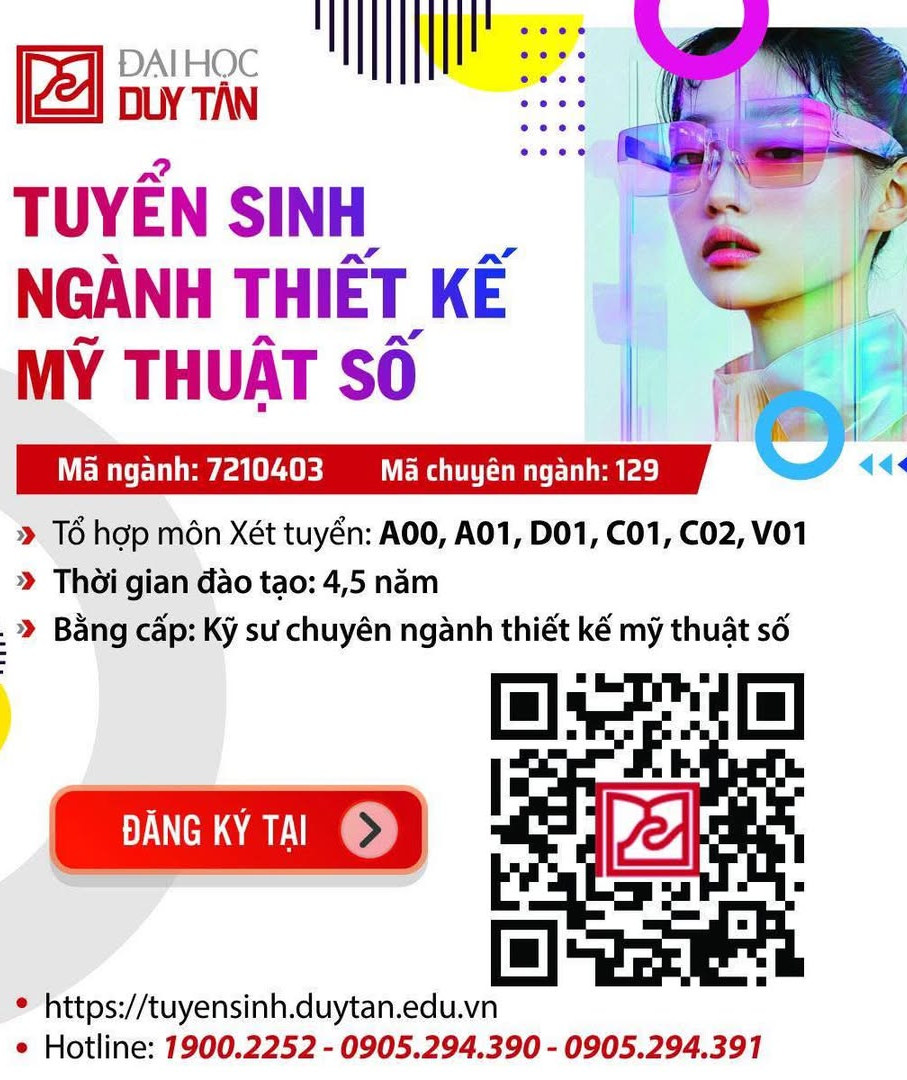 📣📣 ĐẠI HỌC DUY TÂN TUYỂN SINH CHUYÊN NGÀNH THIẾT KẾ MỸ THUẬT SỐ