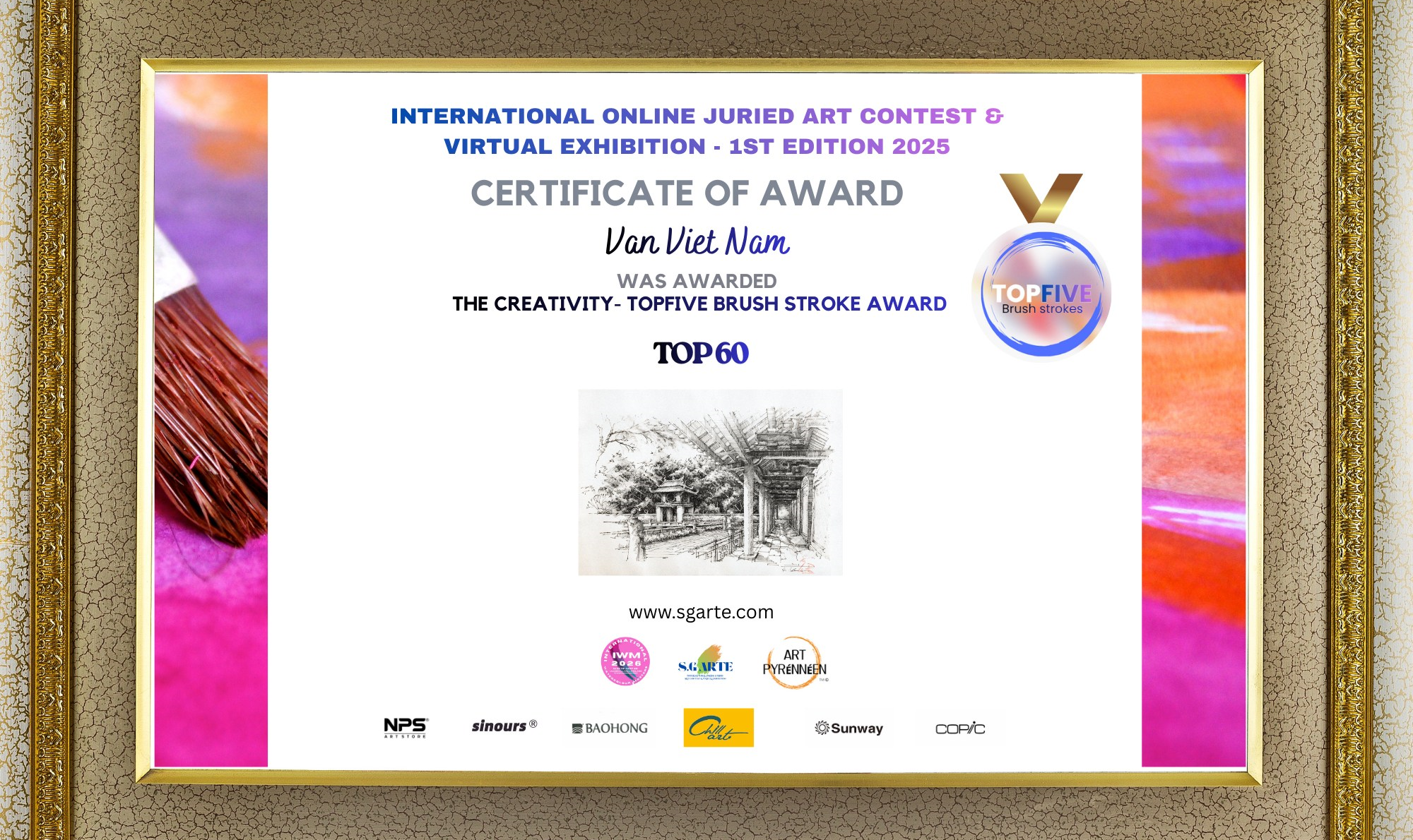 SINH VIÊN KHOA KIẾN TRÚC DTU ĐẠT GIẢI QUỐC TẾ TẠI CUỘC THI NGHỆ THUẬT TRỰC TUYẾN 2025