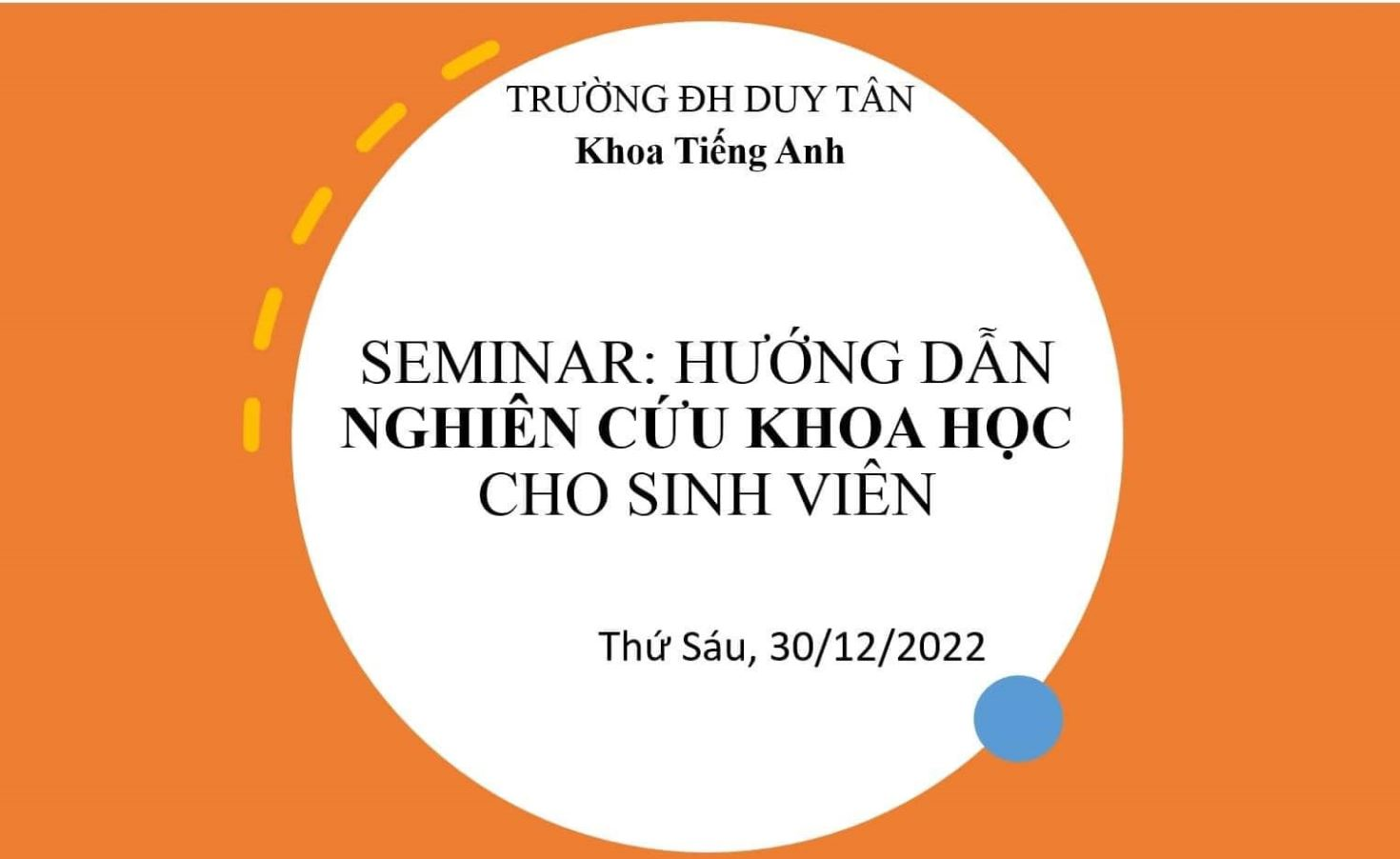 Seminar: Hướng dẫn nghiên cứu khoa học cho sinh viên