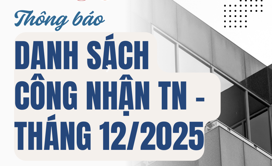 Danh sách sinh viên Công nhận Tốt nghiệp - Tháng 12 / 2025 - Khoa Tiếng Anh
