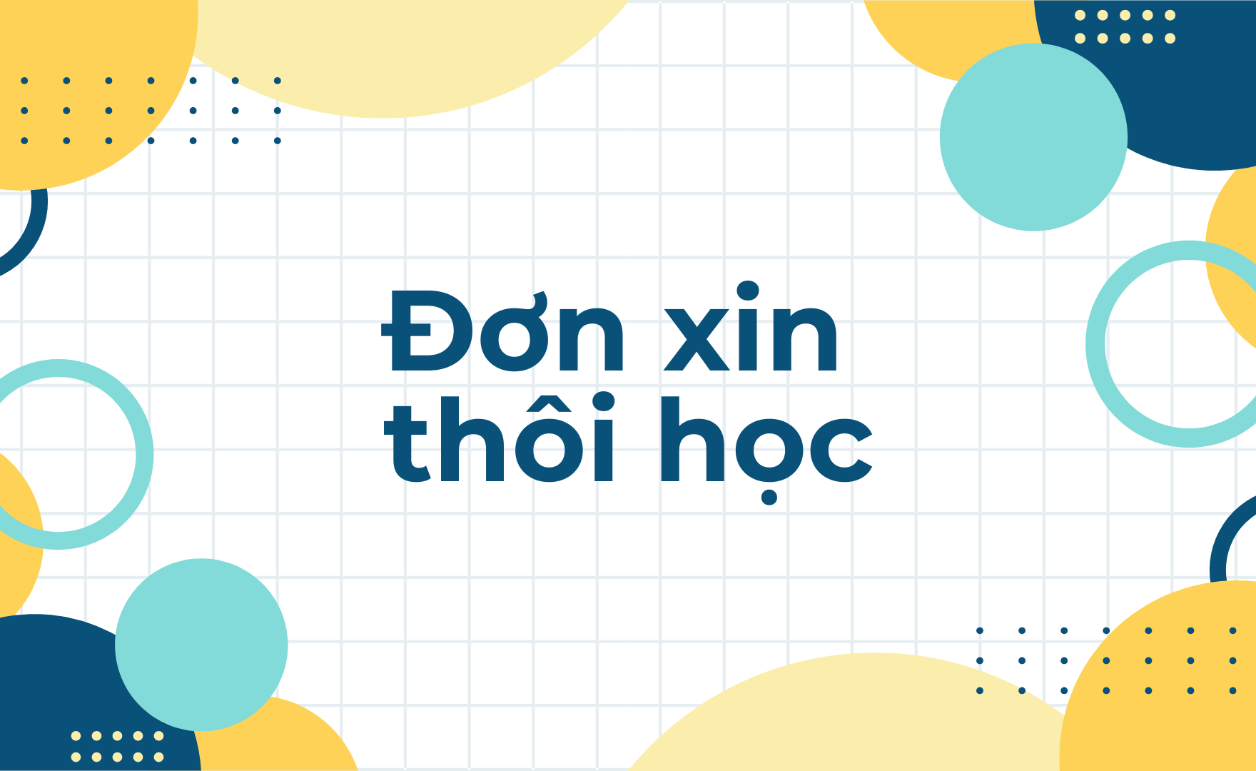 Đơn xin thôi học