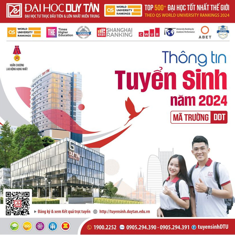 ✨✨ THÔNG TIN TUYỂN SINH ĐẠI HỌC DUY TÂN NĂM 2024