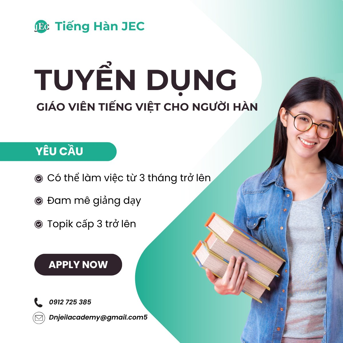 TUYỂN GIÁO VIÊN TIẾNG VIỆT CHO NGƯỜI HÀN 