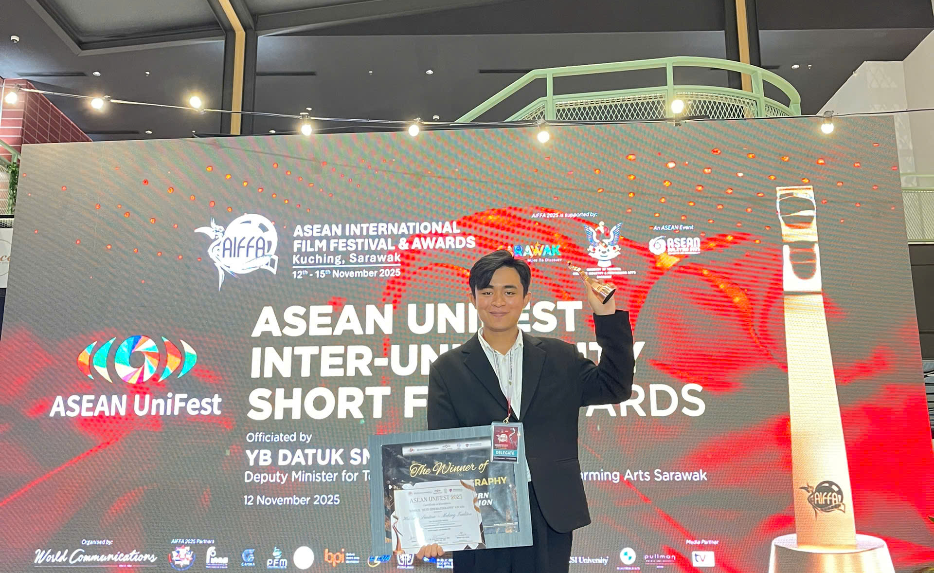 Sinh viên LHSS chiến thắng tại Liên hoan phim quốc tế ASEAN UniFest 2025