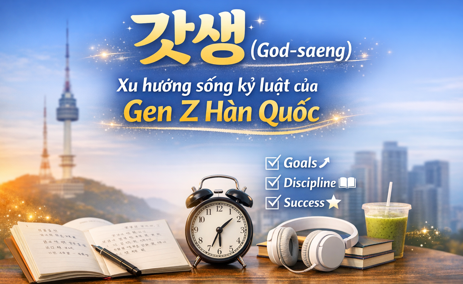 [K-TREND] “갓생 (God-saeng)” – Xu hướng sống kỷ luật của Gen Z Hàn Quốc