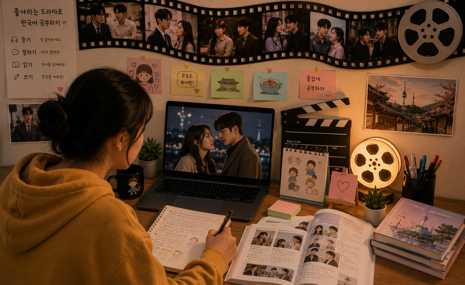 Học tiếng Hàn qua điện ảnh: Không phải cứ xem phim là xong, mà phải xem thế nào? - 한국어 영화로 한국어 공부하기: 그냥 보는 게 끝이 아니다, 어떻게 봐야 할까?