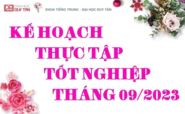 Kế hoạch thực tập tốt nghiệp tháng 09/2023