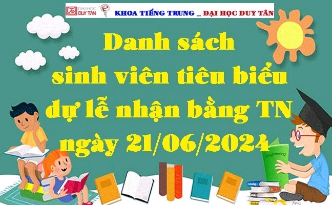 Danh sách SV tiêu biểu dự lễ phát bằng tốt nghiệp ngày 21/06/2024