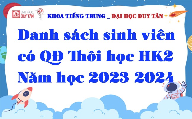 Danh sách sinh viên có QĐ Thôi học HK2 (2023-2024)