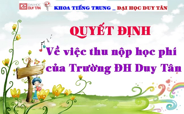 Quyết định về việc thu nộp học phí của Trường Đại học Duy Tân