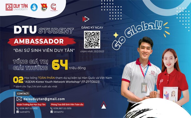 🌟 CUỘC THI "ĐẠI SỨ SINH VIÊN DUY TÂN - DTU STUDENT AMBASSADOR" CHÍNH THỨC KHỞI ĐỘNG🌟