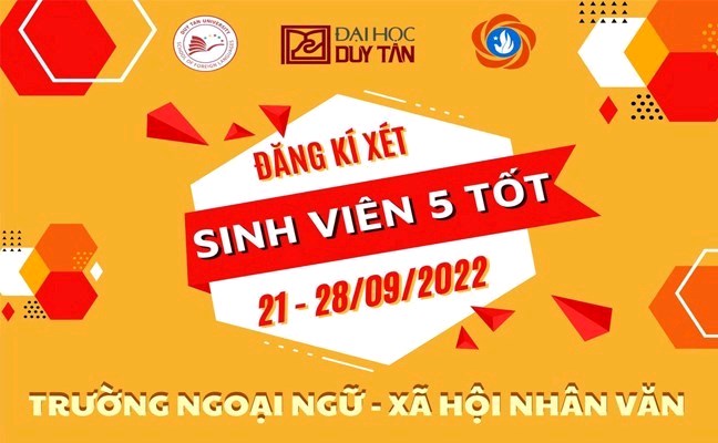 💥 🏆 GIẢI THƯỞNG CAO QUÝ NHẤT CỦA SINH VIÊN: "SINH VIÊN 5 TỐT" CẤP TRƯỜNG NĂM HỌC 2021 - 2022 ĐÃ CHÍNH THỨC MỞ ĐƠN ĐĂNG KÍ  📝