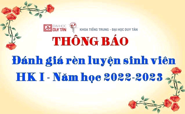 Đánh giá rèn luyện sinh viên học kỳ I năm học 2022-2023