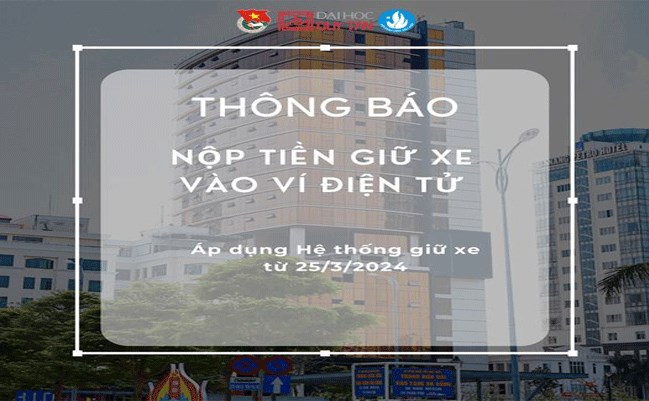 ‼️THÔNG BÁO V/V HƯỚNG DẪN NỘP TIỀN GIỮ XE VÀO VÍ ĐIỆN TỬ‼️