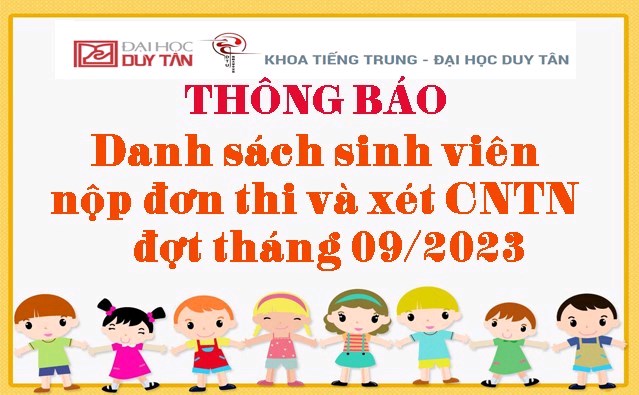 Danh sách sinh viên nộp đơn thi và xét công nhận tốt nghiệp đợt T9/2023