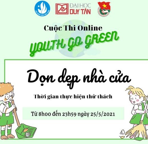 THỬ THÁCH TUỔI TRẺ SỐNG XANH - NGÀY 5 XANH: DỌN DẸP NHÀ CỬA