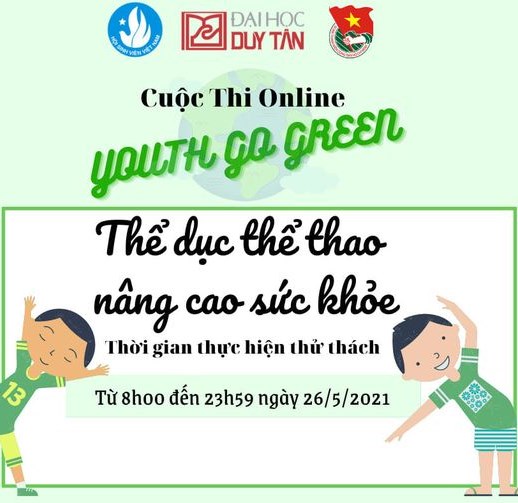 THỬ THÁCH TUỔI TRẺ SỐNG XANH – NGÀY 6 XANH: THỂ DỤC THỂ THAO - NÂNG CAO SỨC KHỎE