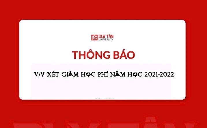 Thông báo v/v xét giảm học phí năm học 2021-2022