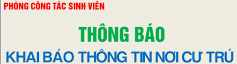 Thông báo v/v tổ chức khai báo ngoại trú SV HKII - NH 2020-2021