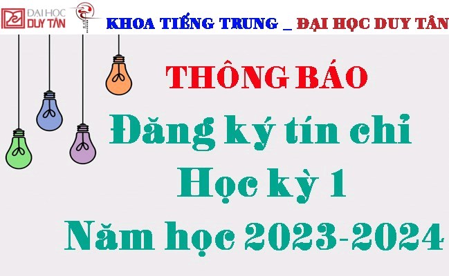 Thông báo về việc đăng ký tín chỉ học kỳ 1 năm học 2023-2024