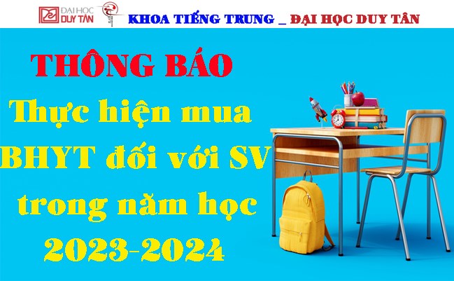 Thông báo về việc thực hiện mua BHYT đối với sinh viên trong năm học 2023-2024