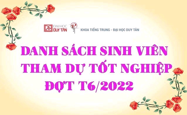 Danh sách sinh viên tham dự tốt nghiệp đợt tháng 6/2022