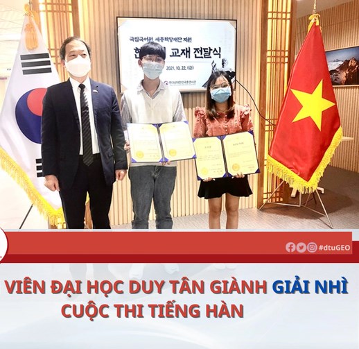 Sinh viên Đại học Duy Tân giành giải Nhì cuộc thi tiếng Hàn