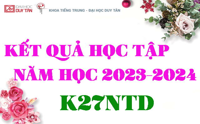 Kết quả học tập năm 2023-2024 K27NTD