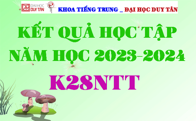 Kết quả học tập năm 2023-2024 K28NTT