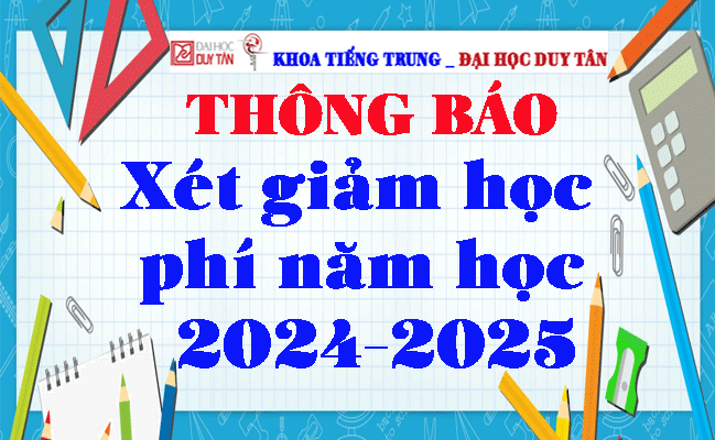 Thông báo xét giảm học phí năm học 2024-2025