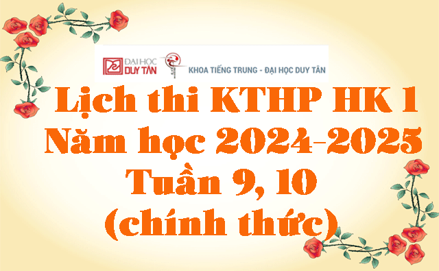 Lịch thi KTHP HK 1 2024-2025 Tuần 9--10 (chính thức)