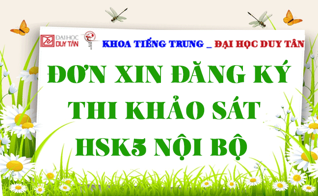 Mẫu đơn xin đăng ký thi Khảo sát HSK5 nội bộ