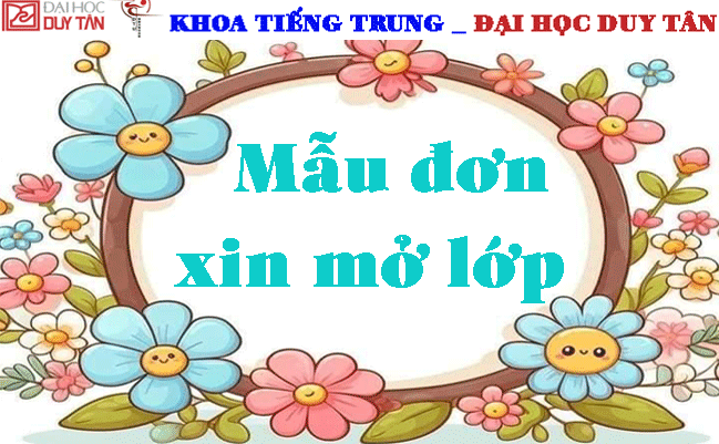 Mẫu đơn xin mở lớp